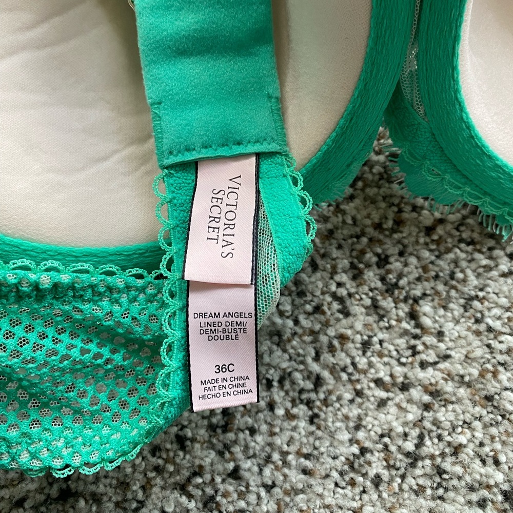 Green Lace Embroidered Bra & Bikini Set - Women Intimates - Picture 5 of 7